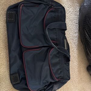 American Tourister Black Duffel Bag with Red Trim